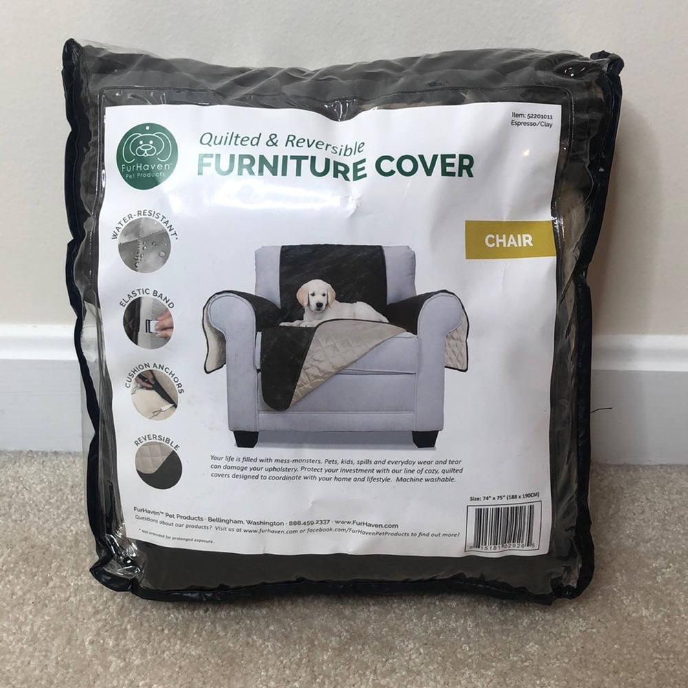 FurHaven Pet Products Quilted & Reversible Furniture Chair Cover